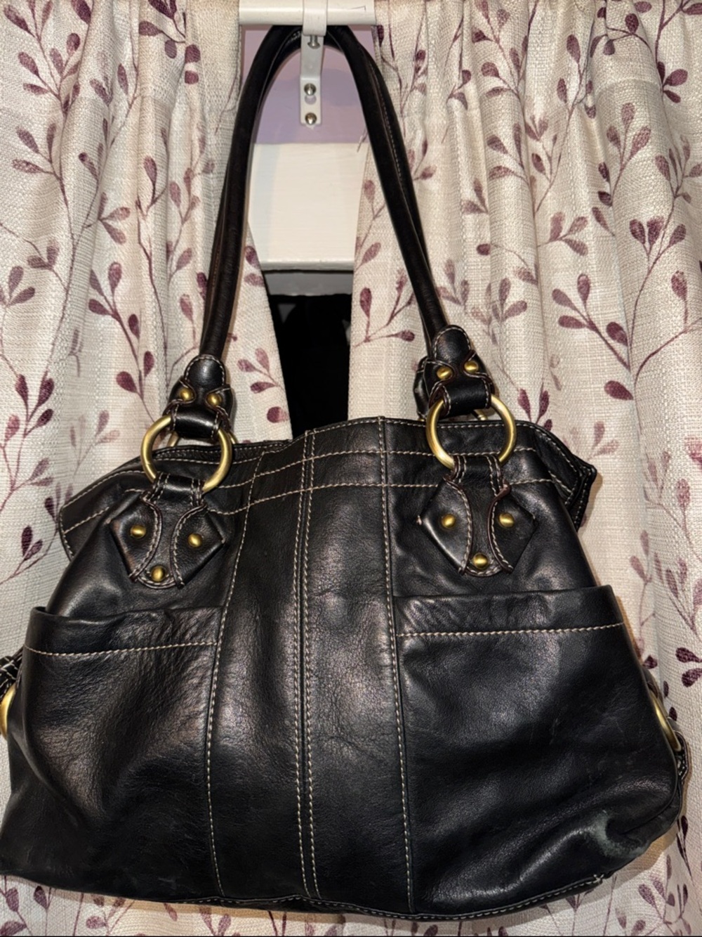 Black Tignanello Leather Purse